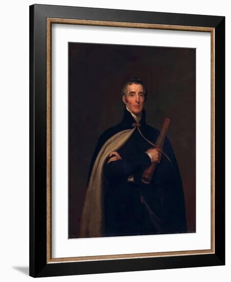 Arthur Wellesley, Duke of Wellington, with a Telescope-Thomas Lawrence-Framed Giclee Print