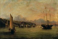 The Arrival of Queen Victoria at Cowes,Isle of Wight, with Osborne House Beyond-Arthur Wellington Fowles-Framed Giclee Print