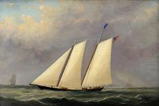 Schooner Yacht 'Esmeralda' in Alderney Roads Off Cap Le Hague, 1861-Arthur Wellington Fowles-Framed Giclee Print