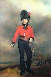 Portrait of a Young Boy in a Red Suit, Holding a Bow and Arrow-Arthur William Devis-Giclee Print