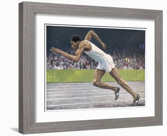 Arthur Wint (Jamaica) Sets the 400 Metre Record-null-Framed Art Print