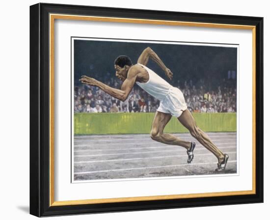 Arthur Wint (Jamaica) Sets the 400 Metre Record-null-Framed Art Print