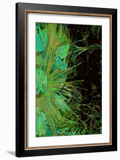 Artichoke_abst_vert2 (digital)-Scott J. Davis-Framed Giclee Print