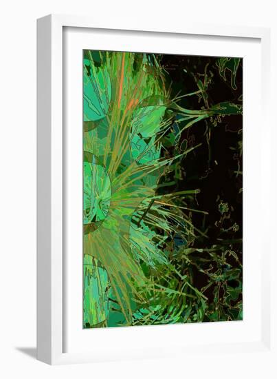 Artichoke_abst_vert2 (digital)-Scott J. Davis-Framed Giclee Print