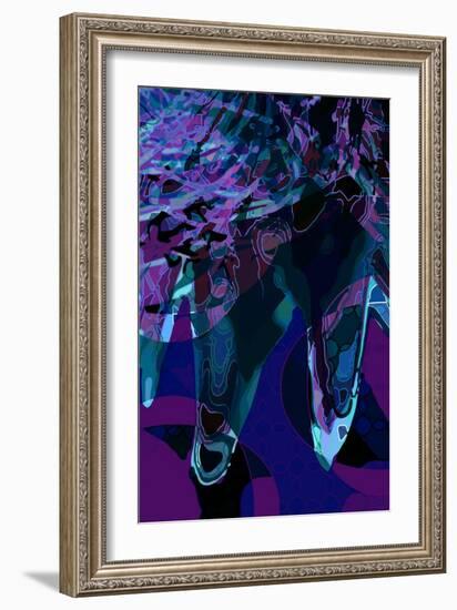 Artichoke_abst_vert3b (digital)-Scott J. Davis-Framed Giclee Print