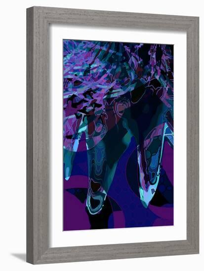 Artichoke_abst_vert3b (digital)-Scott J. Davis-Framed Giclee Print