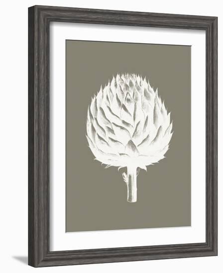 Artichoke (Burlap & Ivory)-Botanical Series-Framed Art Print