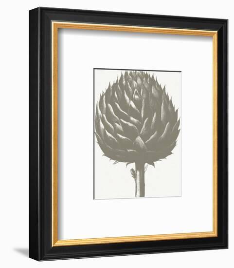 Artichoke (Ivory & Burlap)-Botanical Series-Framed Art Print