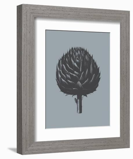 Artichoke (Slate & Ink)-Botanical Series-Framed Art Print