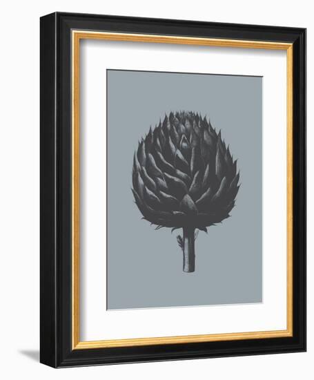 Artichoke (Slate & Ink)-Botanical Series-Framed Art Print