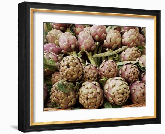 Artichokes in the Market, Venice, Veneto, Italy-Michael Busselle-Framed Photographic Print