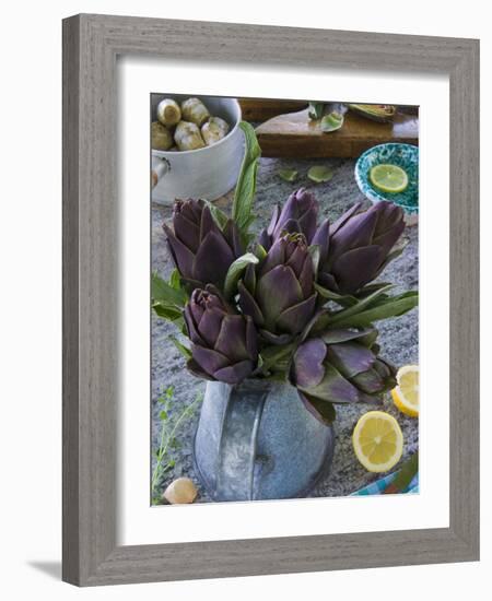 Artichokes, Italy, Europe-Nico Tondini-Framed Photographic Print