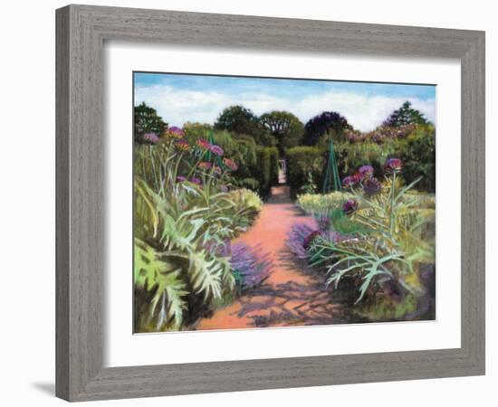 Artichokes & Lavender, 2020 (acrylic on board)-Helen White-Framed Giclee Print