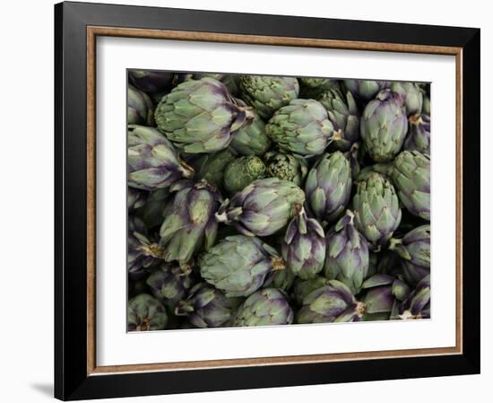 Artichokes, Produce Market, Ortygia Island, Syracuse, Sicily, Italy-Walter Bibikow-Framed Photographic Print