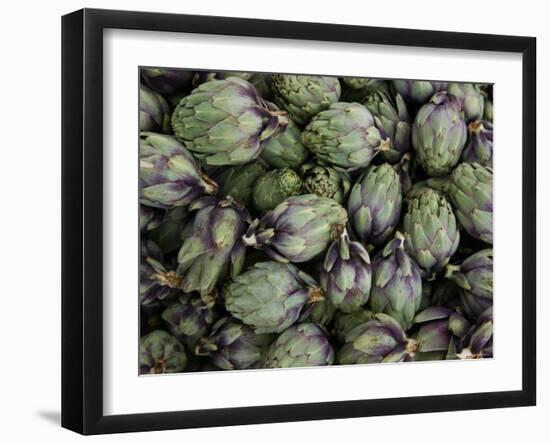 Artichokes, Produce Market, Ortygia Island, Syracuse, Sicily, Italy-Walter Bibikow-Framed Photographic Print
