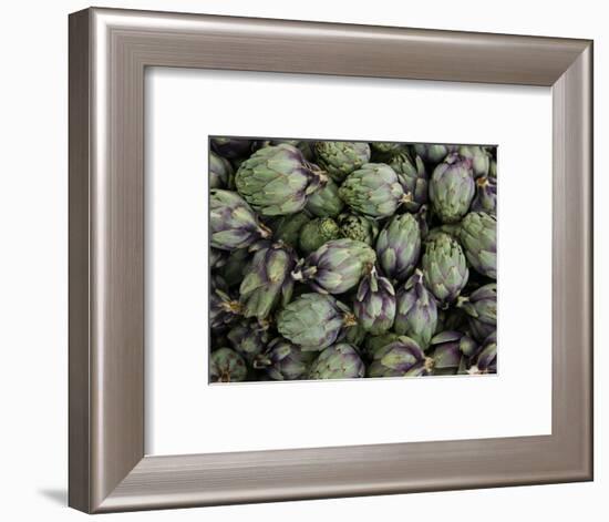 Artichokes, Produce Market, Ortygia Island, Syracuse, Sicily, Italy-Walter Bibikow-Framed Photographic Print