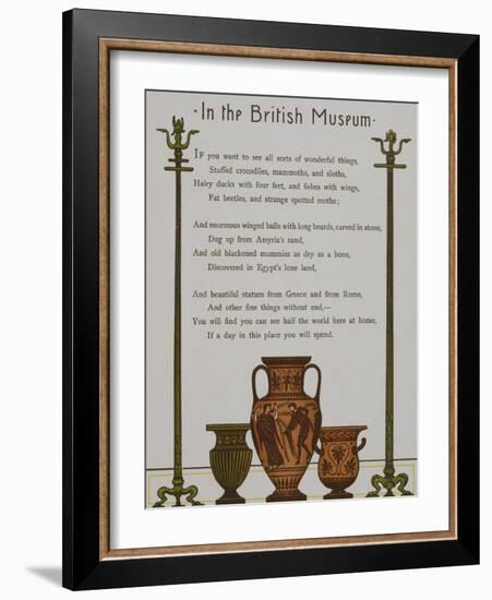 Artifacts in the British Museum. Illustration From London Town'-Thomas Crane-Framed Giclee Print