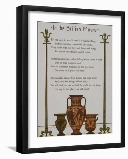 Artifacts in the British Museum. Illustration From London Town'-Thomas Crane-Framed Giclee Print