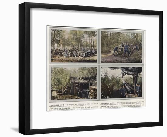 Artillerie De 75, Obusier En Foret, Une Piece De 75 Abritee, Grosse Piece De Marine-Jules Gervais-Courtellemont-Framed Photographic Print