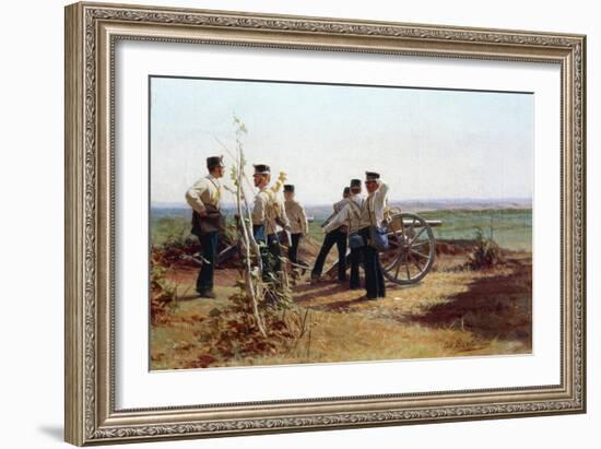 Artillery Emplacement, 1880-1885-Cesare Dell'acqua-Framed Giclee Print