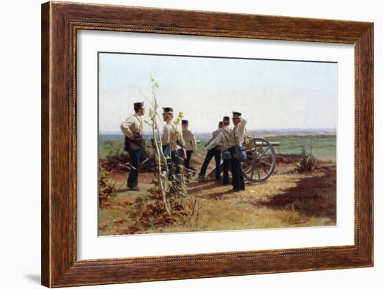 Artillery Emplacement, 1880-1885-Cesare Dell'acqua-Framed Giclee Print