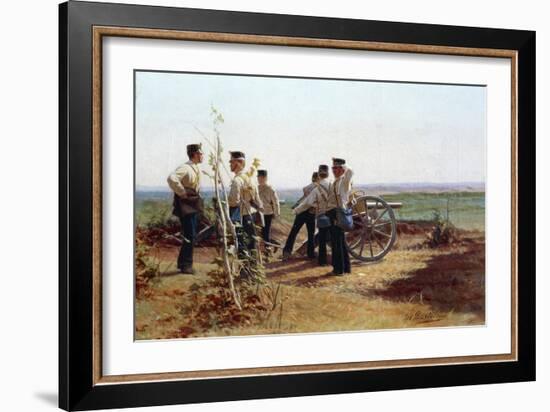 Artillery Emplacement, 1880-1885-Cesare Dell'acqua-Framed Giclee Print