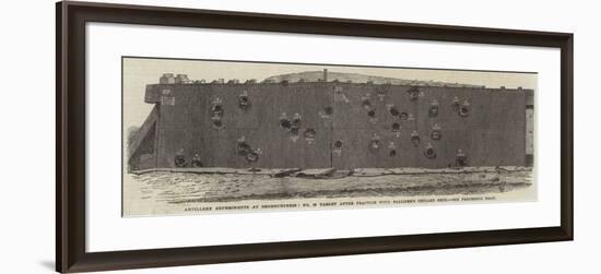 Artillery Experiments at Shoeburyness, No 29 Target after Practice with Palliser's Chilled Shot-null-Framed Giclee Print