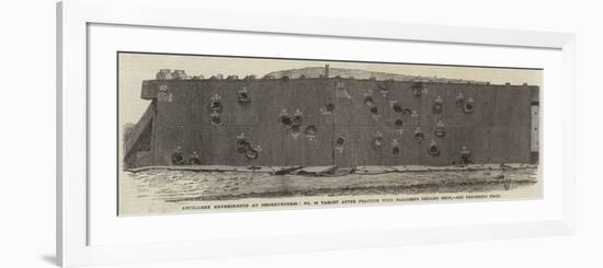 Artillery Experiments at Shoeburyness, No 29 Target after Practice with Palliser's Chilled Shot-null-Framed Giclee Print