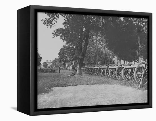 Artillery Park During the American Civil War-Stocktrek Images-Framed Premier Image Canvas