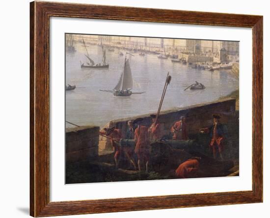 Artillery Post in Bordeaux Port, 1759-Claude Joseph Vernet-Framed Giclee Print