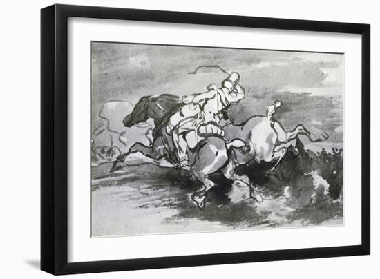 Artilleryman Leading His Horses into the Field, 1913-Theodore Gericault-Framed Giclee Print