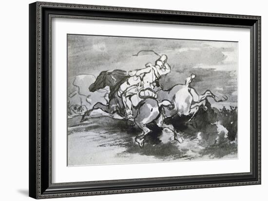 Artilleryman Leading His Horses into the Field, 1913-Theodore Gericault-Framed Giclee Print