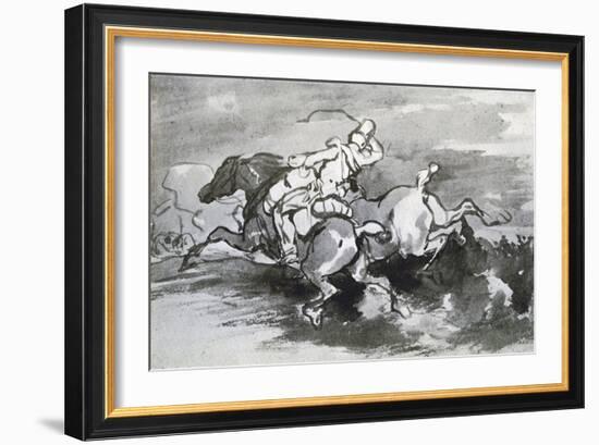 Artilleryman Leading His Horses into the Field, 1913-Theodore Gericault-Framed Giclee Print