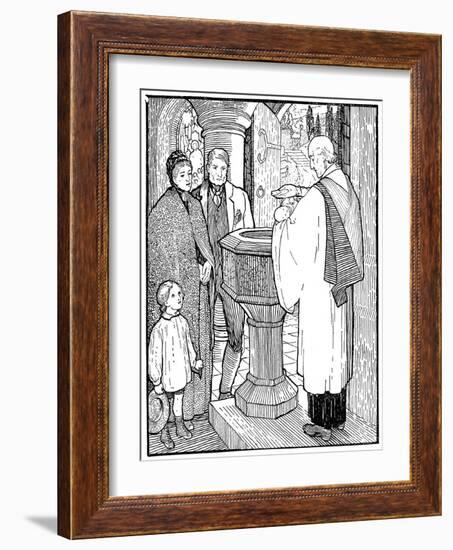 Artisan Family Having their Child Baptised-null-Framed Giclee Print