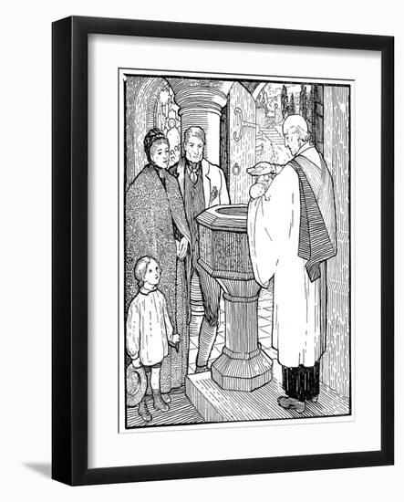 Artisan Family Having their Child Baptised-null-Framed Giclee Print