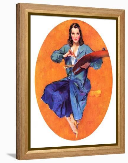 "Artist and Her Palette,"September 9, 1933-John LaGatta-Framed Premier Image Canvas