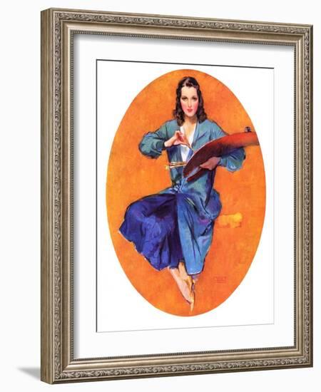 "Artist and Her Palette,"September 9, 1933-John LaGatta-Framed Giclee Print