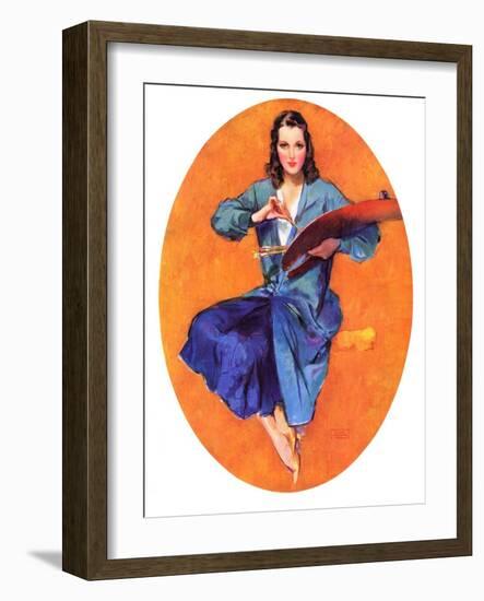 "Artist and Her Palette,"September 9, 1933-John LaGatta-Framed Giclee Print