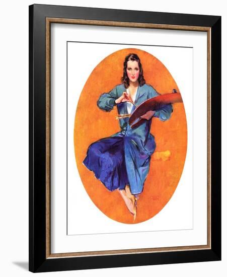"Artist and Her Palette,"September 9, 1933-John LaGatta-Framed Giclee Print