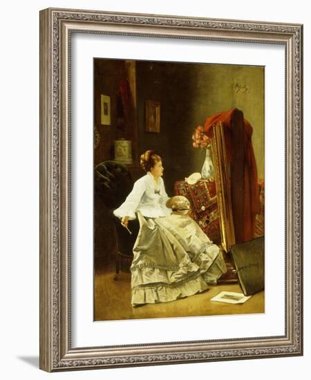 Artist at Work-Alfred Emile Stevens-Framed Giclee Print