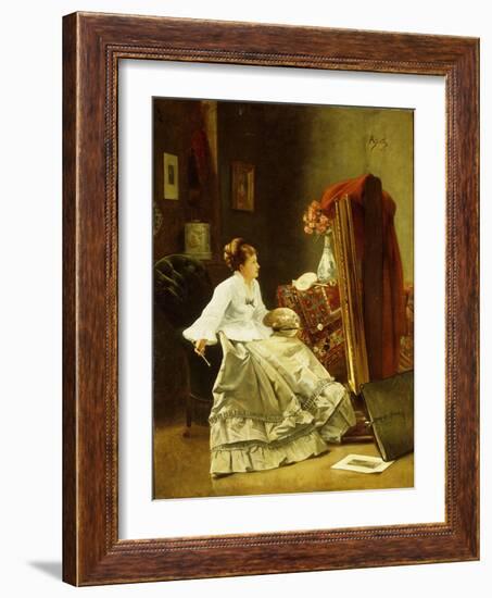 Artist at Work-Alfred Emile Stevens-Framed Giclee Print