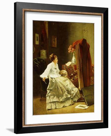 Artist at Work-Alfred Emile Stevens-Framed Giclee Print