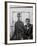 Artist Bernard Buffet Standing Next to a Self Portrait of Himself-Dmitri Kessel-Framed Premium Photographic Print