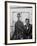 Artist Bernard Buffet Standing Next to a Self Portrait of Himself-Dmitri Kessel-Framed Premium Photographic Print