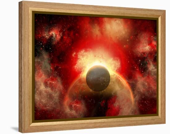 Artist' Concept Illustrating the Explosion of a Supernova-Stocktrek Images-Framed Premier Image Canvas