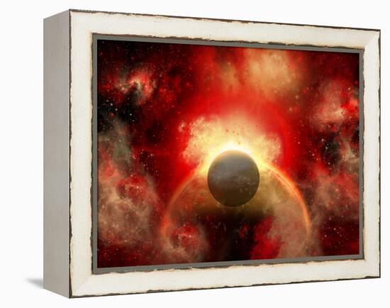 Artist' Concept Illustrating the Explosion of a Supernova-Stocktrek Images-Framed Premier Image Canvas