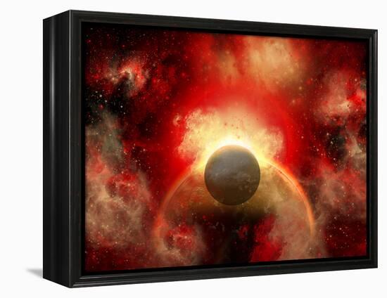 Artist' Concept Illustrating the Explosion of a Supernova-Stocktrek Images-Framed Premier Image Canvas