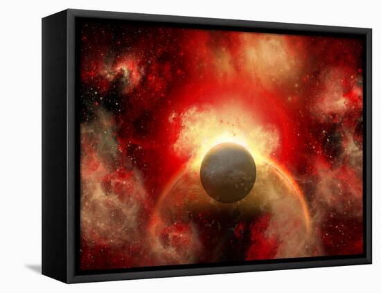 Artist' Concept Illustrating the Explosion of a Supernova-Stocktrek Images-Framed Premier Image Canvas