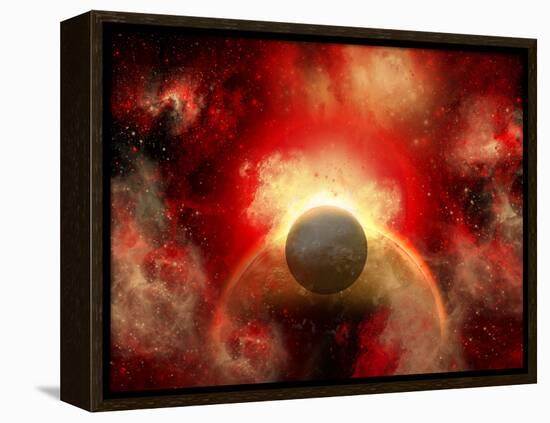 Artist' Concept Illustrating the Explosion of a Supernova-Stocktrek Images-Framed Premier Image Canvas