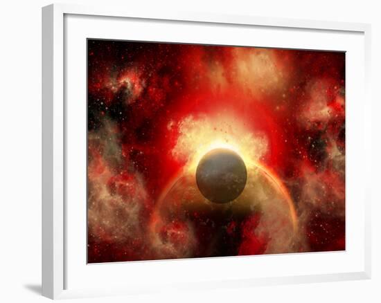 Artist' Concept Illustrating the Explosion of a Supernova-Stocktrek Images-Framed Photographic Print